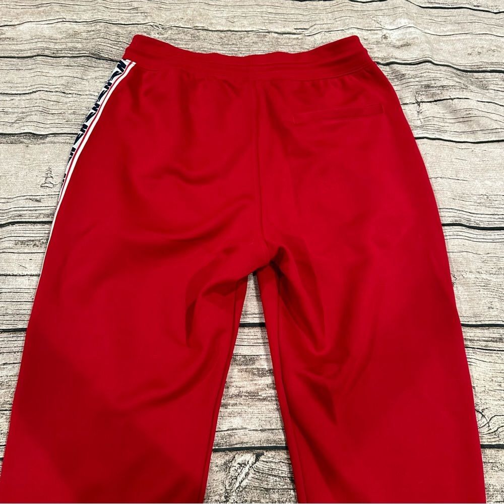 Nike Bright Red Retro Inspired Track Pants With Snaps Up Sides Size Small - Picture 12 of 12